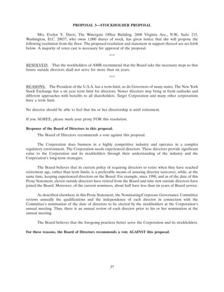 AMR 	2005 Proxy Statement