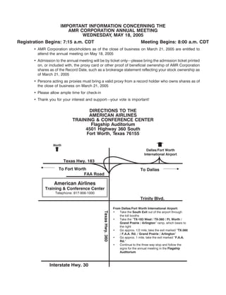 AMR 	2005 Proxy Statement