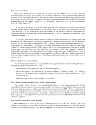 AMR 	2005 Proxy Statement