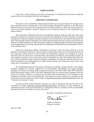 AMR 2004 Proxy Statement