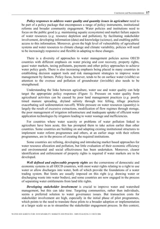 Water And Agriculture Sustainability Markets And Policies Oecd | PDF
