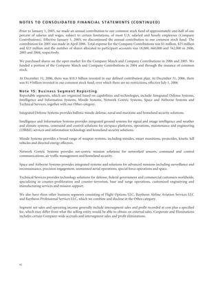 raytheon annual reports 2006