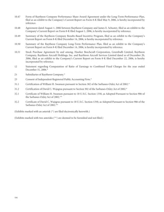 raytheon annual reports 2006