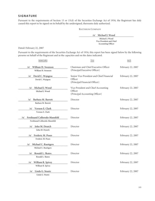 raytheon annual reports 2006