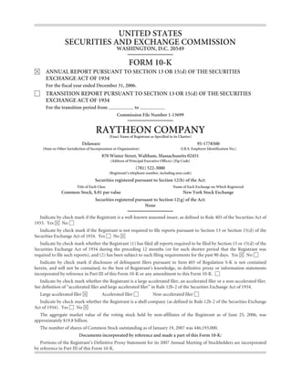 raytheon annual reports 2006