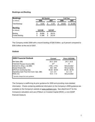 raytheon Q4 Earnings Presentation