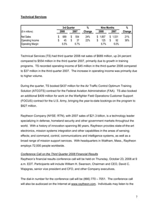raytheon Q4 Earnings Presentation