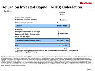raytheon Q4 Earnings Presentation
