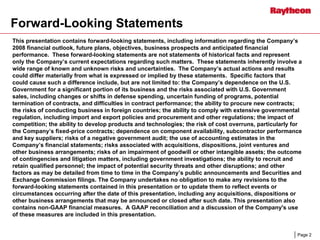 raytheon Q4 Earnings Presentation