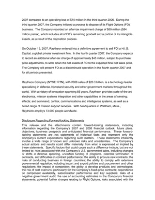 raytheon Q4 Earnings Presentation