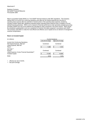 raytheonQ1 Earnings Release