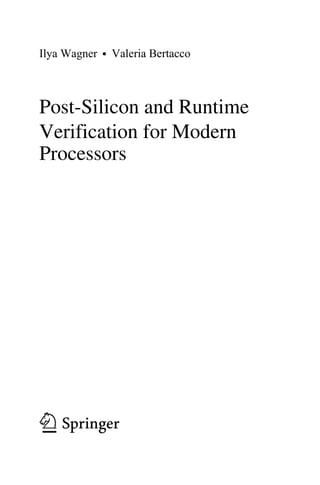 Postsilicon And Runtime Verification For Modern Processors Wagner | PDF