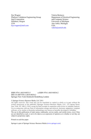 Postsilicon And Runtime Verification For Modern Processors Wagner | PDF