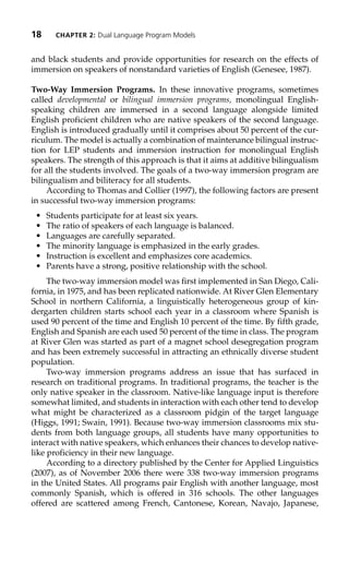 The Foundations Of Dual Language Instruction 5th Ed Lessowhurley | PDF