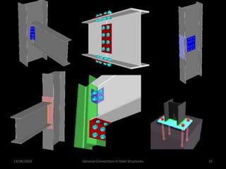 13/04/2023 General Connections In Steel Structures 32
 