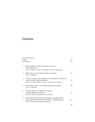 The Myelodysplastic Syndromes Pathobiology And Clinical Management ...