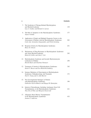 The Myelodysplastic Syndromes Pathobiology And Clinical Management ...