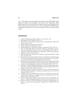 The Myelodysplastic Syndromes Pathobiology And Clinical Management ...