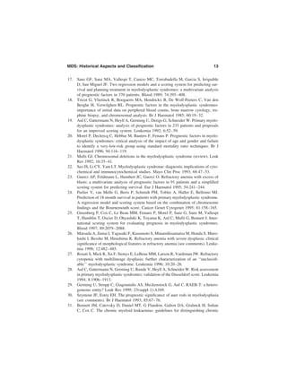 The Myelodysplastic Syndromes Pathobiology And Clinical Management ...