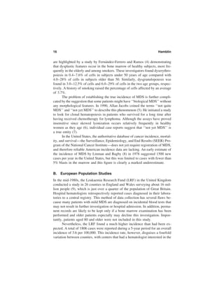 The Myelodysplastic Syndromes Pathobiology And Clinical Management ...