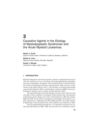 The Myelodysplastic Syndromes Pathobiology And Clinical Management ...