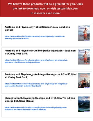 Anatomy and Physiology 1st Edition McKinley Test Bank | PDF