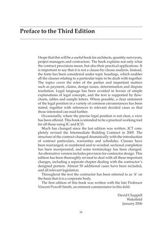 The Jct Intermediate Building Contracts 2005 3rd Edition David Chappell ...