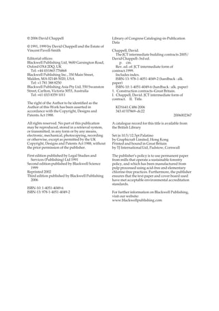 The Jct Intermediate Building Contracts 2005 3rd Edition David Chappell ...