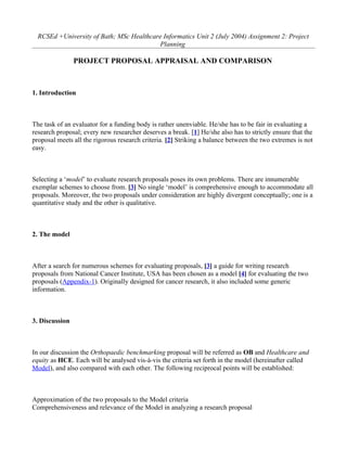 U-2b_Project Proposal Appraisal