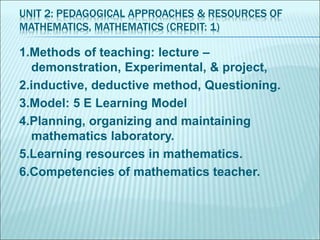 B.Ed.106 Mathematics content.ppt