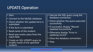Comprehensive Guide to PHP Database CRUD Operations with MySQL | PDF