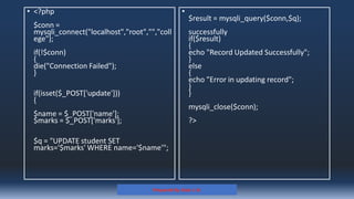Comprehensive Guide to PHP Database CRUD Operations with MySQL | PDF
