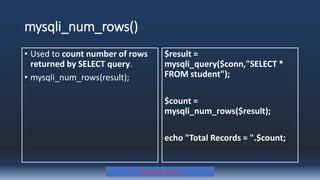 Comprehensive Guide to PHP Database CRUD Operations with MySQL | PDF