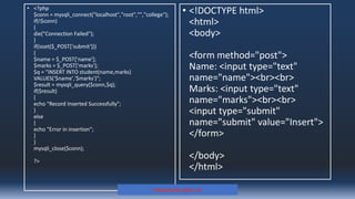 Comprehensive Guide to PHP Database CRUD Operations with MySQL | PDF