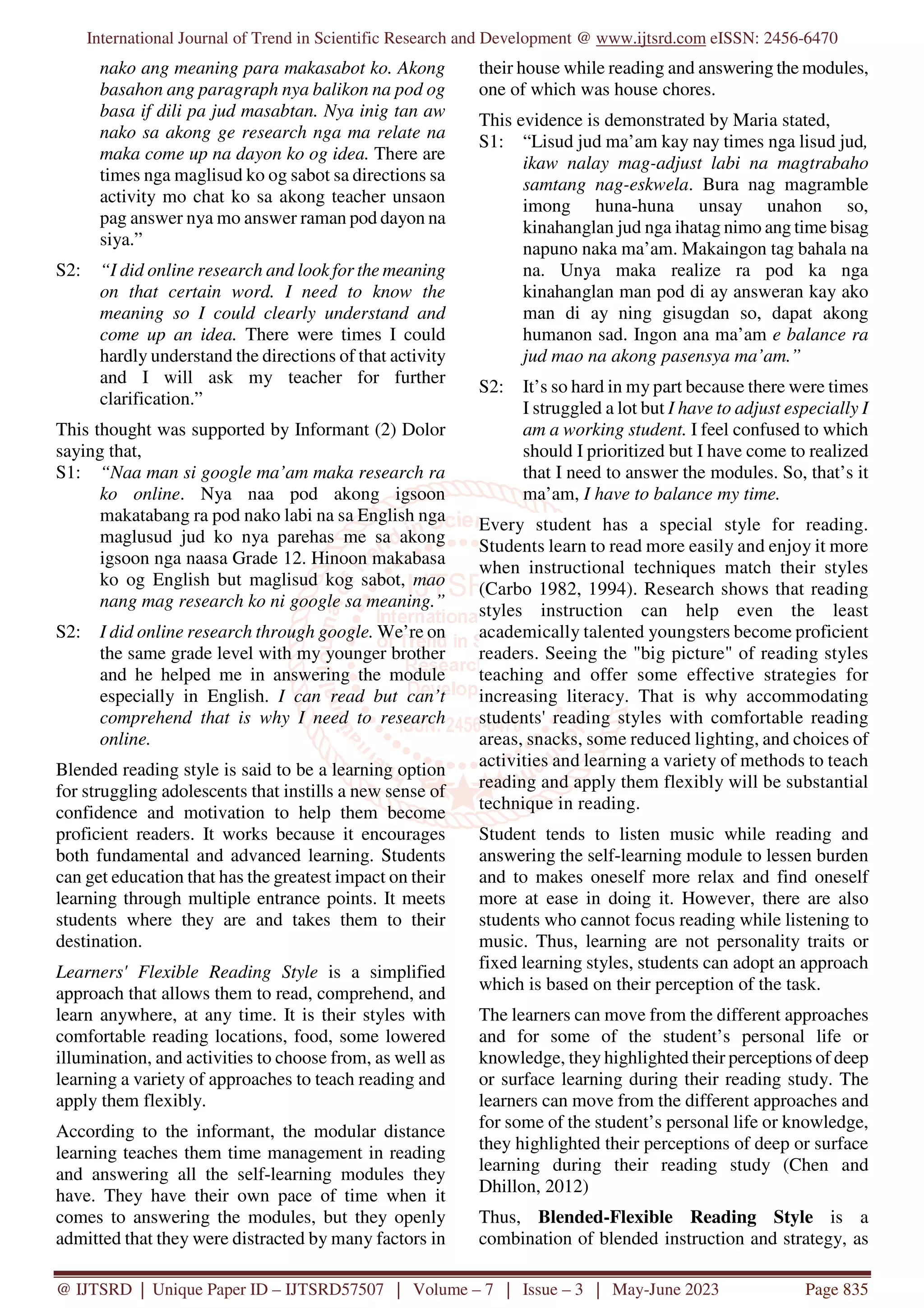 Reading Styles of 21st Century Learners in Modular Distance Learning ...