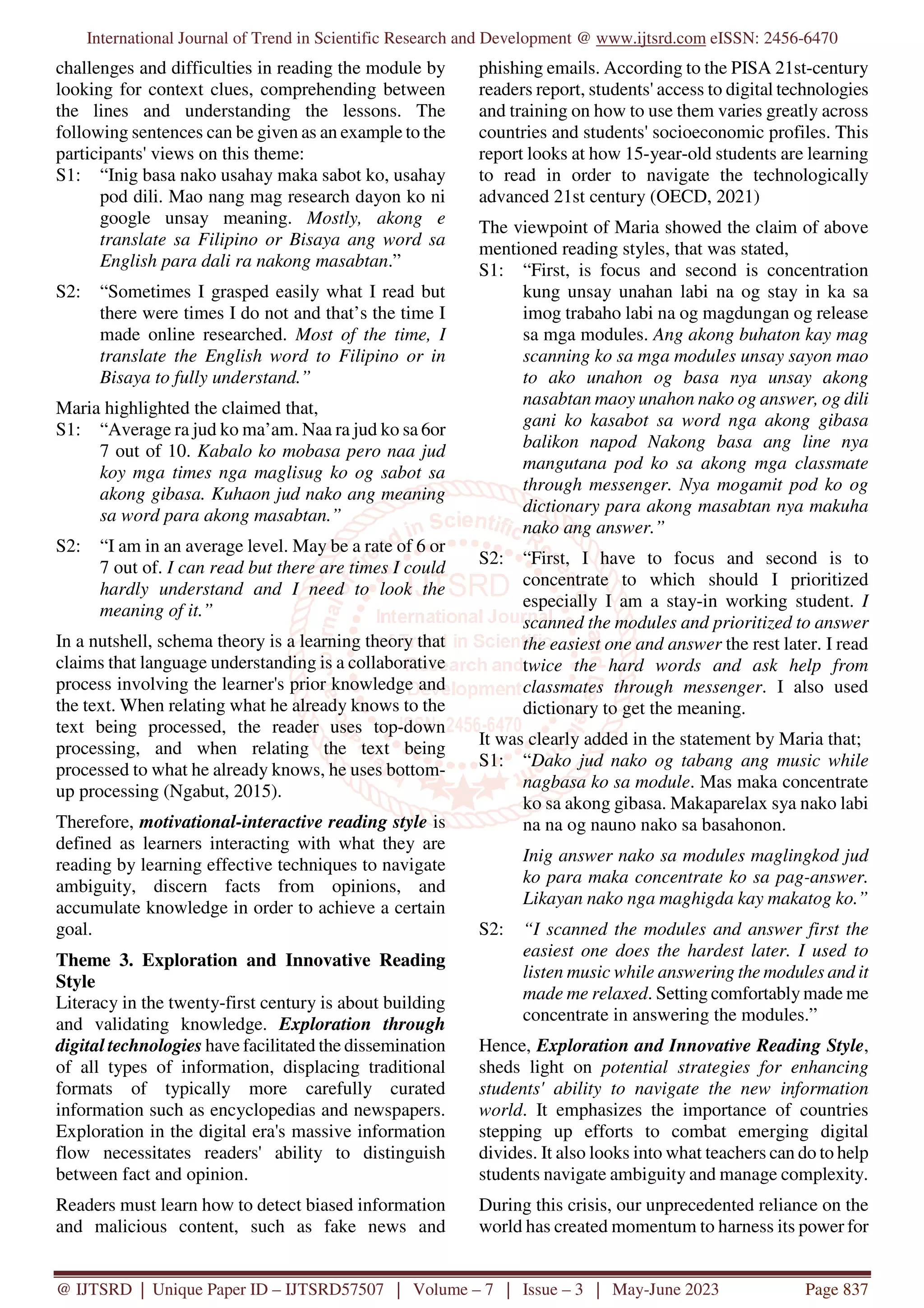 Reading Styles of 21st Century Learners in Modular Distance Learning ...
