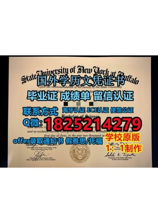《留学生办纽约州立大学布法罗分校毕业证文凭证书学位证书》