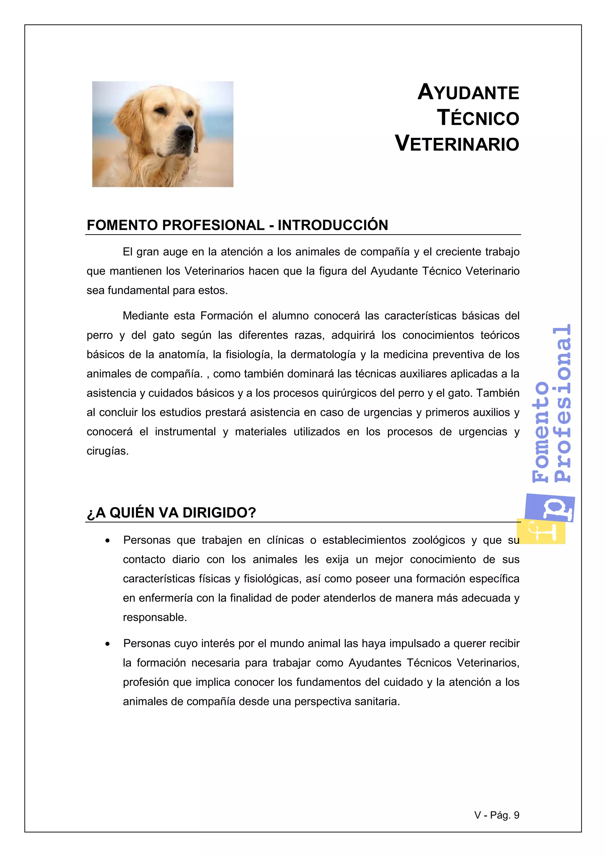 Ayudante Técnico Veterinario | PDF