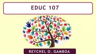 EDUC 107
REYCHEL O. GAMBOA
 