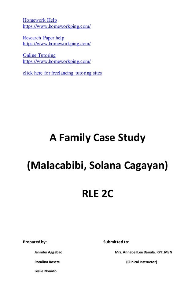 family case study format