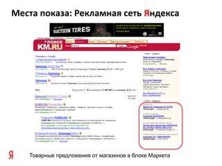 Места показа: Рекламная сеть Яндекса




   Товарные предложения от магазинов в блоке Маркета
 