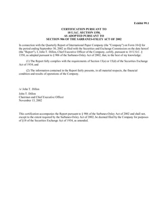 international paper Q3 2002 10-Q