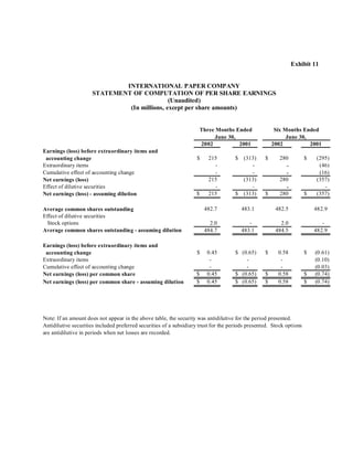 international paper  Q2 2002 10-Q