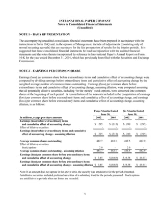 international paper  Q2 2002 10-Q