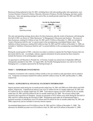 international paper Q2 2001 10-Q