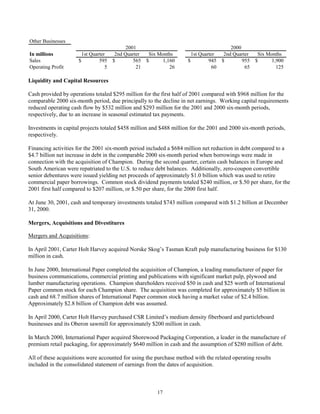 international paper Q2 2001 10-Q