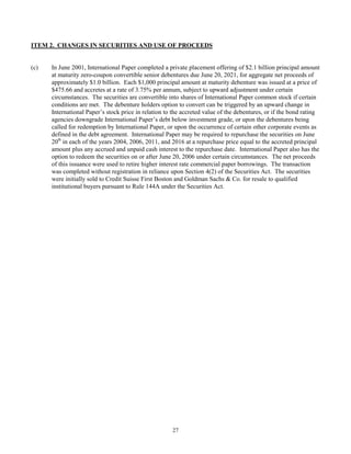 international paper Q2 2001 10-Q