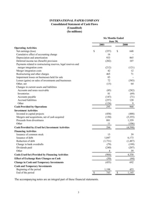 international paper Q2 2001 10-Q