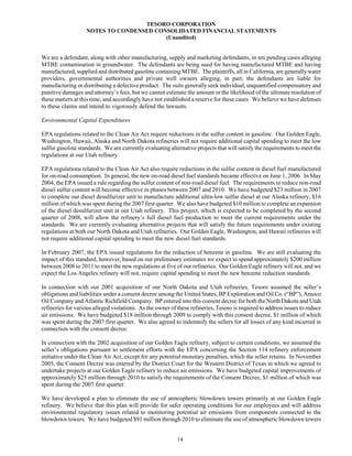 tesoro 	10-Q First Quarter 2007