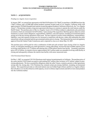 tesoro 	10-Q First Quarter 2007